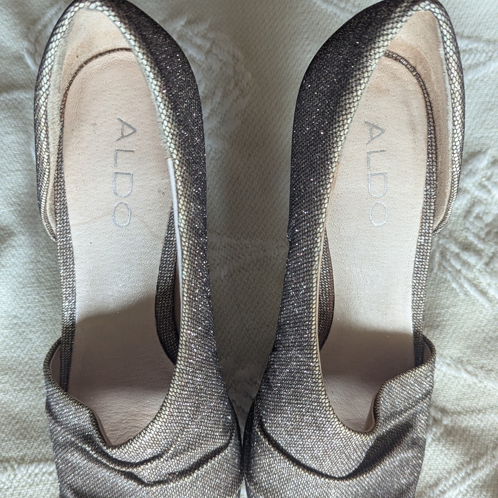 JLO Style Shimmering Gold Heels